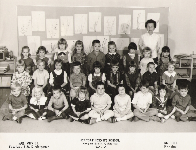 Mrs. Wevills AM Kindergarten Classroom 1965-66