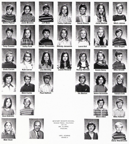 Mrs. Kearns 6th Grade Classroom 1971-72