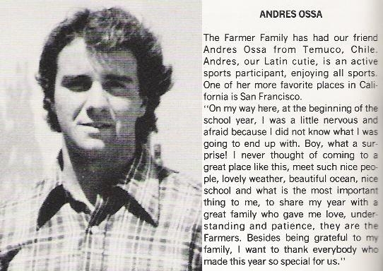 The Farmer Family hosted Andres Ossa