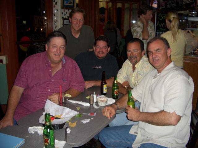 Alumni Mark Harris, Bill Beamish, Kevin Timmons, Kenny Knight, and Don Holmes got together for drinks at El Ranchito in CDM in February.  They talked a little about their good old school days and a lot about boats, planes, and lack of brains.