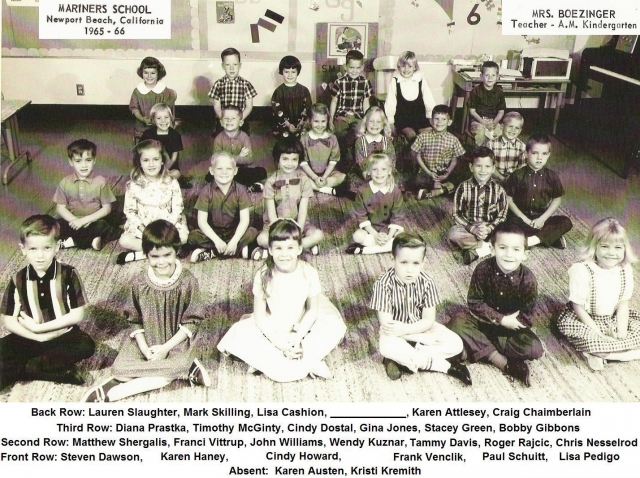 Mrs. Boezingers AM Kindergarten Class, 1965-66
