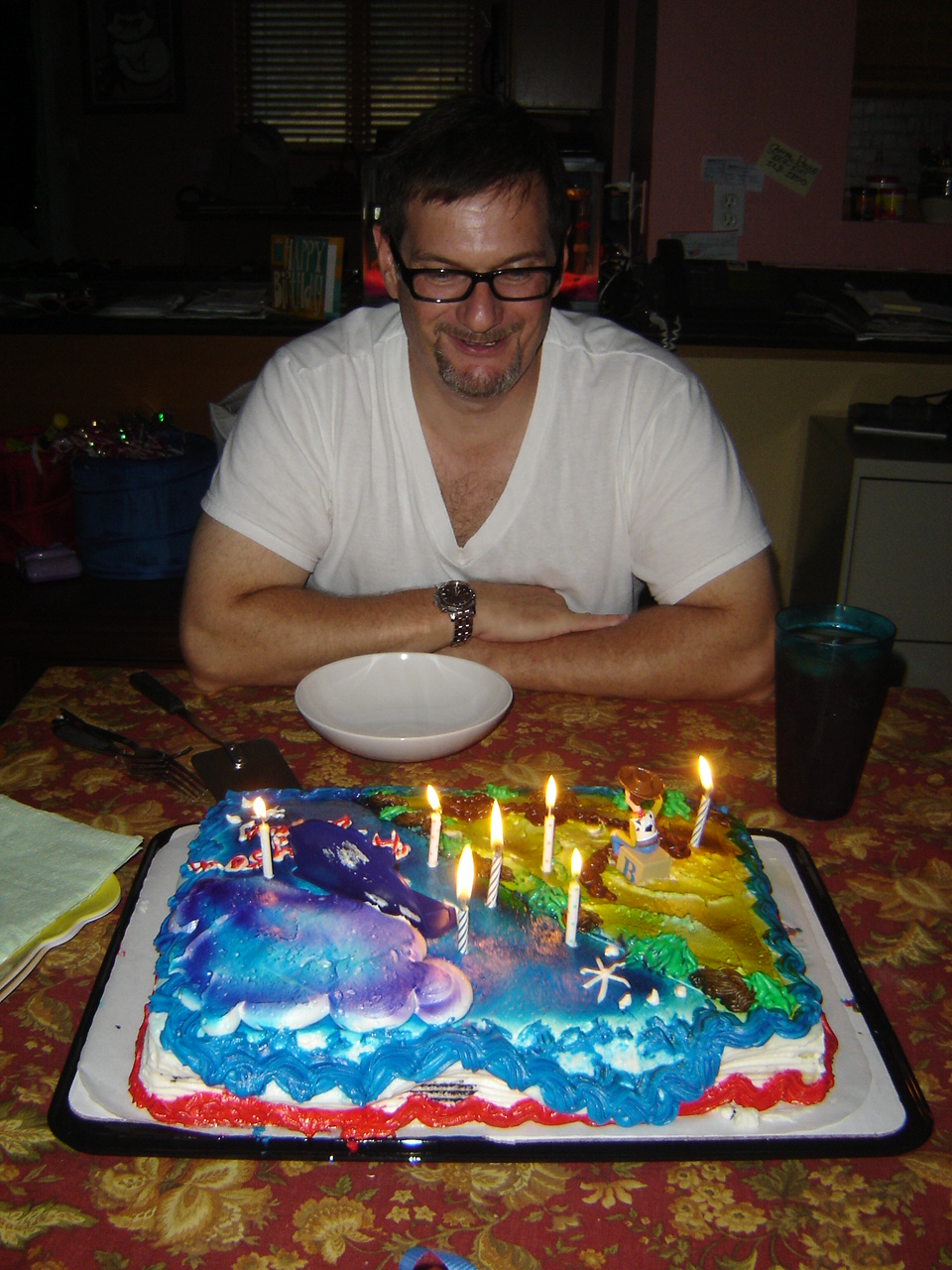 Brad Johnson and his 50th birthday cake