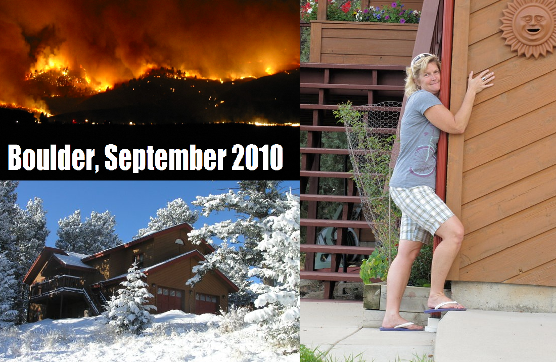 Anita hugs her home after surviving the recent Boulder, Colorado fires